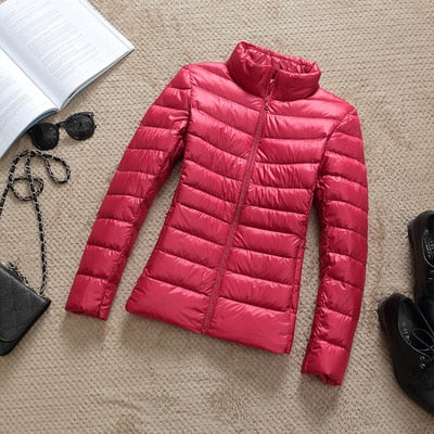 2019 New Brand 90% White Duck Down Jacket Women Autumn Winter Warm Coat Lady Ultralight Duck Down Jacket Female Windproof Parka