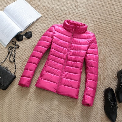 2019 New Brand 90% White Duck Down Jacket Women Autumn Winter Warm Coat Lady Ultralight Duck Down Jacket Female Windproof Parka