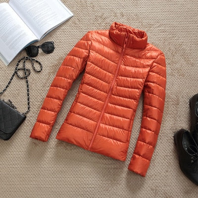 2019 New Brand 90% White Duck Down Jacket Women Autumn Winter Warm Coat Lady Ultralight Duck Down Jacket Female Windproof Parka