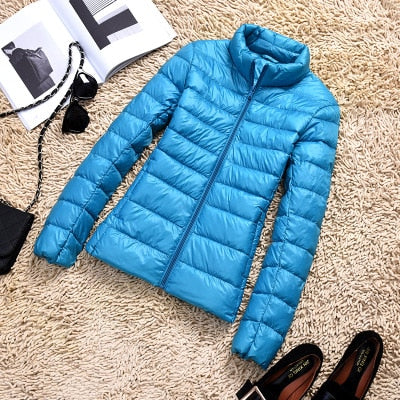 2019 New Brand 90% White Duck Down Jacket Women Autumn Winter Warm Coat Lady Ultralight Duck Down Jacket Female Windproof Parka