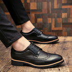 2020 Men Dress Shoes Leather Fashion Derby Shoes Classic Casual Business Wedding Footwear Lace-up British Style Male Formal Shoe