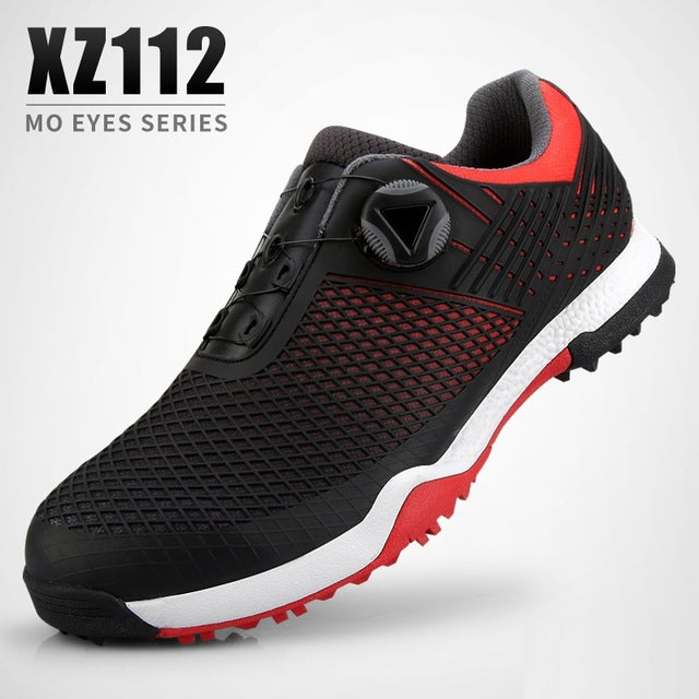 2019 Mens Golf Shoes Waterproof Sports Shoes Rotating Knobs Buckle Golf Sneakers Mens Anti-slip Golf Training Sneakers New