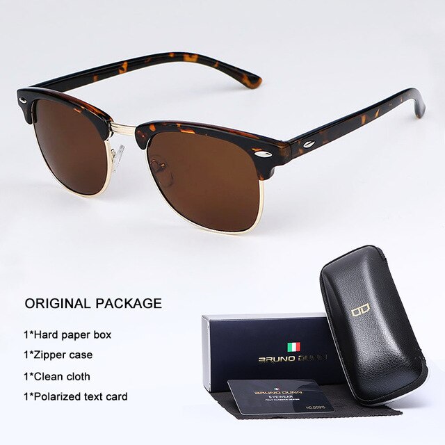 Bruno Dunn Sunglasses Men Women polarized Brand Design Sun Glasses Oculos masculino feminino sol lunette de soleil femme Ray