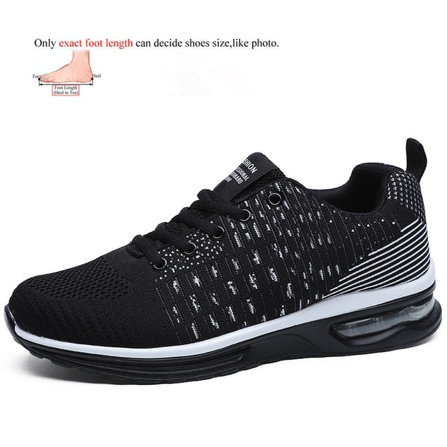 Air Cushion Shoes Men Running Sneakers Breathable Unisex Trainers Men Slip On Wear-resistant Sports Knit Workout Athletic Shoes