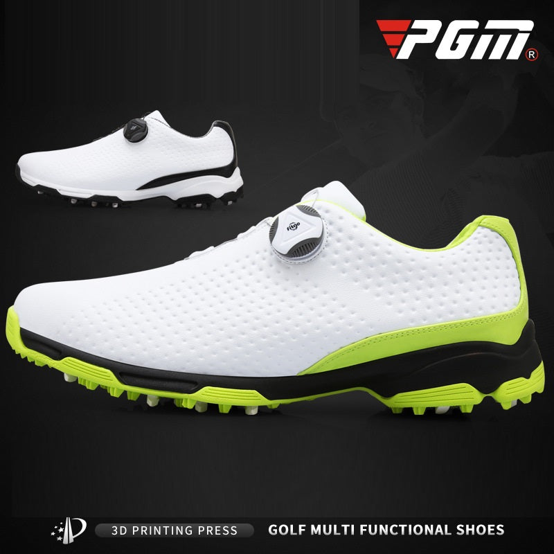 PGM Golf Shoes Mens Waterproof Breathable Training Sneakers Male Rotating Shoelaces Sports Spiked Trainers Golf Shoes