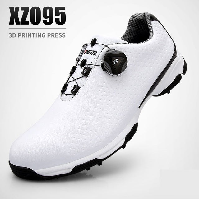 PGM Golf Shoes Mens Waterproof Breathable Training Sneakers Male Rotating Shoelaces Sports Spiked Trainers Golf Shoes