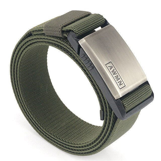 2020 Fashion Nylon Belt Metal Magnetic Buckle Adjustable Belts For Men Military Combat Elastic Belts High Quality Wear-resistant
