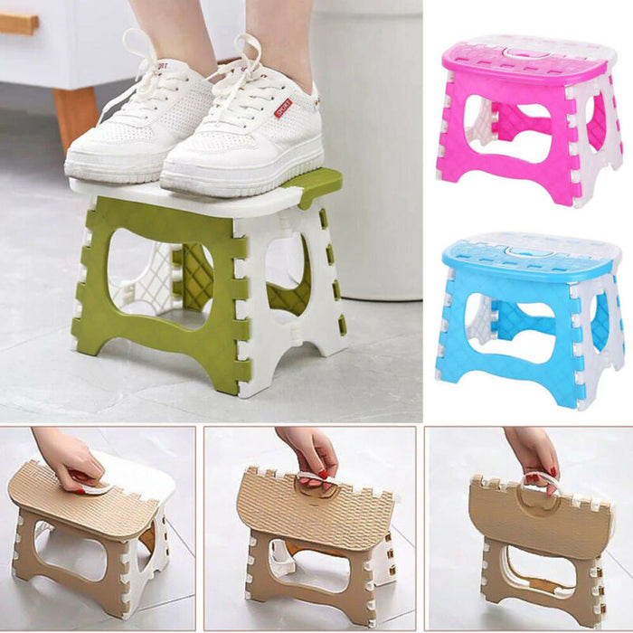 New Fashion Foldable Step Stool Multi Purpose Ottomans Home Kitchen Bedroom Easy Plastic Storage Practical Convenient to Carry