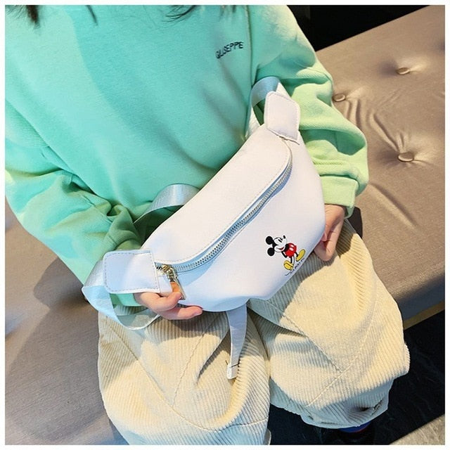 Disney Cartoon Mickey mouse Waist Bag children doll handbag New Women Bag Fashion Shoulder Messenger Bag