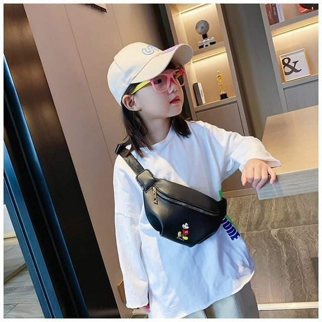 Disney Cartoon Mickey mouse Waist Bag children doll handbag New Women Bag Fashion Shoulder Messenger Bag