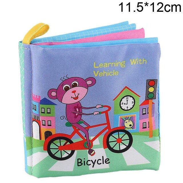 Baby Cloth Book Children Kids Educational Toys Soft Fabric Cartoon Early Learning Story Book Study Toys DS19