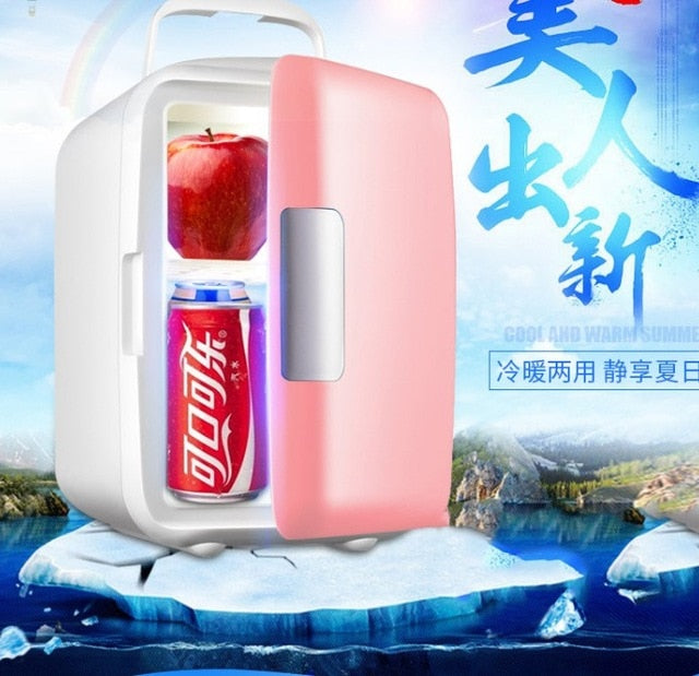 Double Use Four LIter Home Use Refrigerators Ultra Quiet Low Noise transport small Refrigerators Freezer Cooling warm Fridge