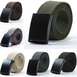 Solid Nylon Metal Belts Men Automatic Buckle Army Military Tactical Combat Canvas Belt Male Strap Waistband for Pants
