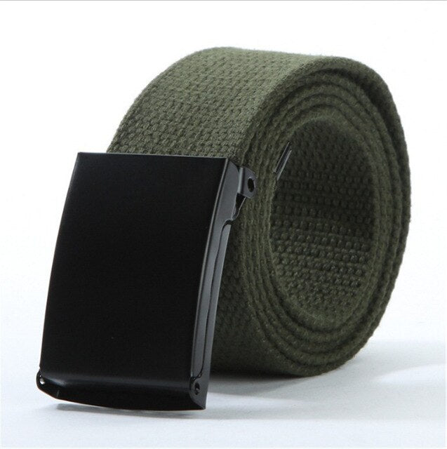 Solid Nylon Metal Belts Men Automatic Buckle Army Military Tactical Combat Canvas Belt Male Strap Waistband for Pants