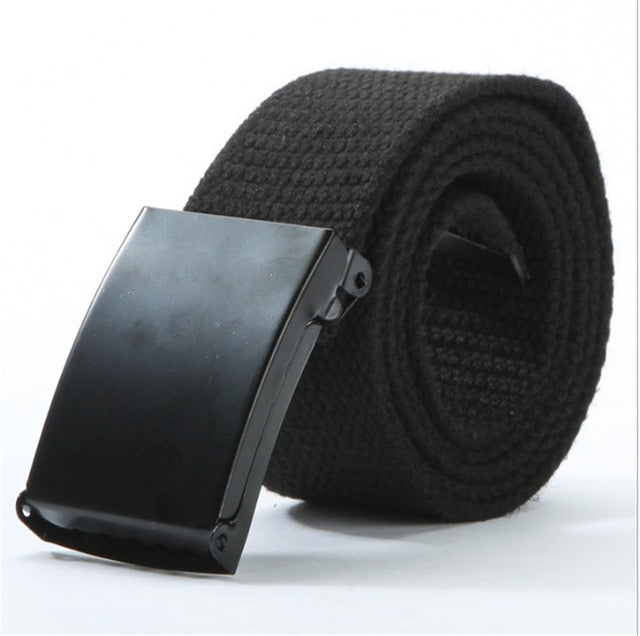 Solid Nylon Metal Belts Men Automatic Buckle Army Military Tactical Combat Canvas Belt Male Strap Waistband for Pants