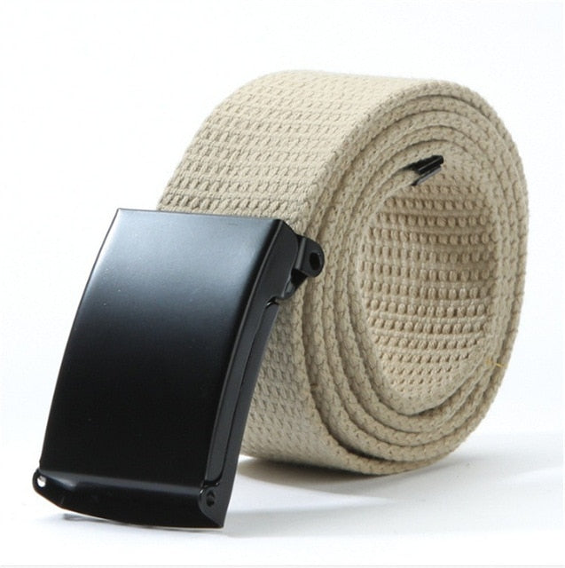 Solid Nylon Metal Belts Men Automatic Buckle Army Military Tactical Combat Canvas Belt Male Strap Waistband for Pants
