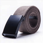 Solid Nylon Metal Belts Men Automatic Buckle Army Military Tactical Combat Canvas Belt Male Strap Waistband for Pants