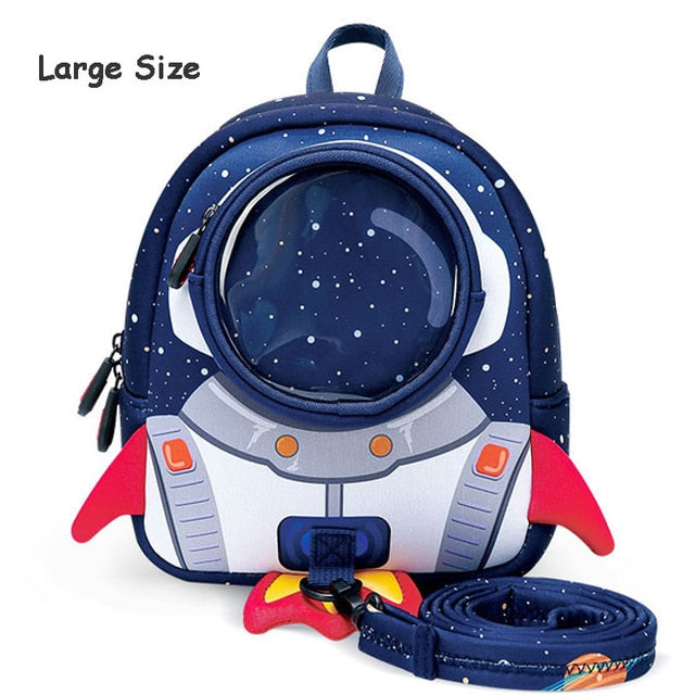 3D Rockets Anti-lost School Bags For Girls Cartoon high-grade Toy Boys Backpack Kindergarten Bags Children's Gifts For Age 1-6