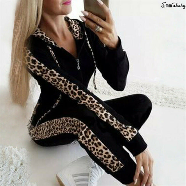 2 pçs conjunto esporte feminino agasalho com zíper hoodies moletom calças definir jogger esporte wear senhoras casual suor outono streetwear terno