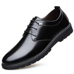 British Men Dress Shoes Spring Autumn Male Leather Flats Business Casual Mans Footwear Round Toe Lace Up Derby Shoes With Fur