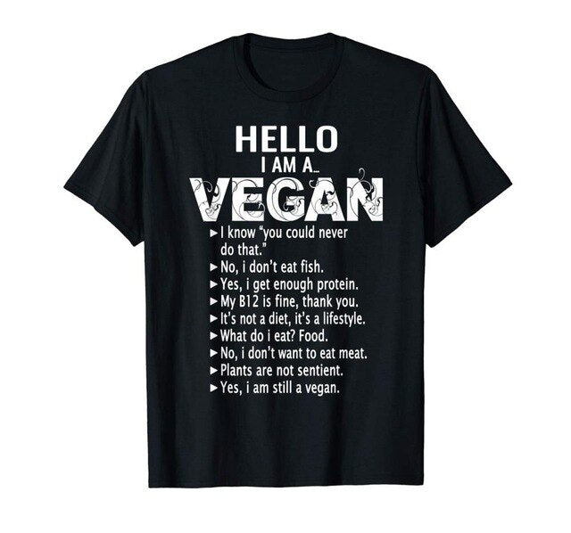 Funny Pro Vegan Activism Tshirt Gym Athlete Gift Christmas 2019 Brand New Clothing Mens Fashion Cotton Clothing O Neck Tops Tee