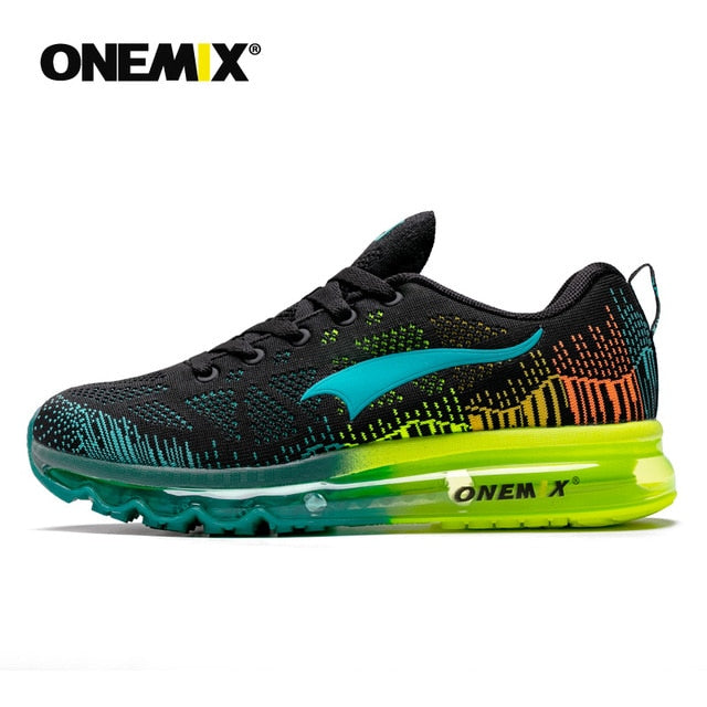 ONEMIX Men's Sport Running Shoes Summer Sneakers Breathable Mesh Outdoor Air Cushion Athletic Shoes Music Rhythm Jogging Shoes