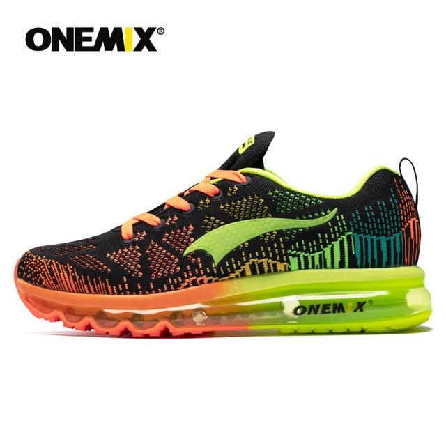 ONEMIX Men's Sport Running Shoes Summer Sneakers Breathable Mesh Outdoor Air Cushion Athletic Shoes Music Rhythm Jogging Shoes