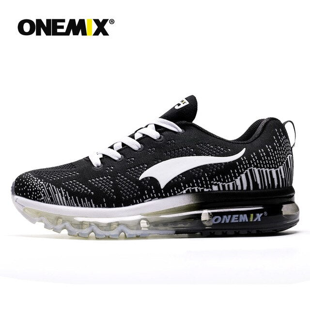 ONEMIX Men's Sport Running Shoes Summer Sneakers Breathable Mesh Outdoor Air Cushion Athletic Shoes Music Rhythm Jogging Shoes