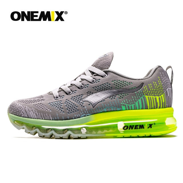 ONEMIX Men's Sport Running Shoes Summer Sneakers Breathable Mesh Outdoor Air Cushion Athletic Shoes Music Rhythm Jogging Shoes