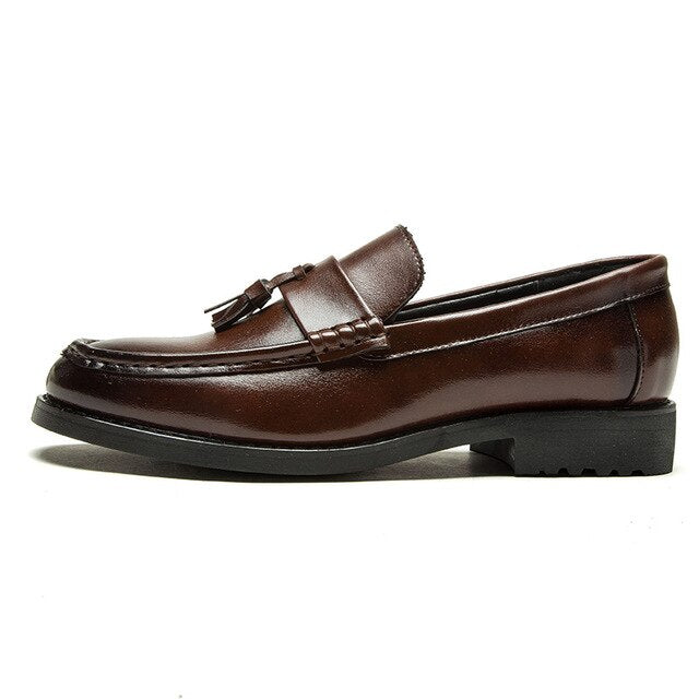 Men Dress Shoes Handmade Brogue Style Paty Leather Wedding Shoes Men Flats Leather Oxfords Formal Shoes