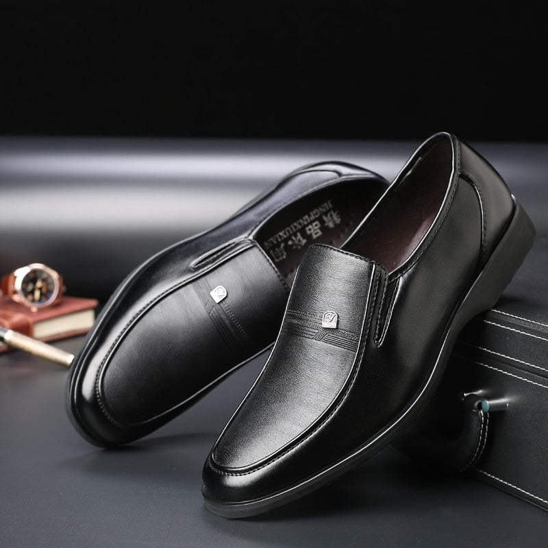 QZHSMY Italian Men Dress Shoes Round Toe Free Shipping Luxury Designer Office Formal Shoes Comfortable High Quality Men's Shoes