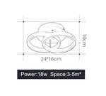 Modern Ceiling Lamp For Home Led Lustre White&Black Led Ceiling Light For Bedroom Corridor Light Balcony Lights Luminaires 18W