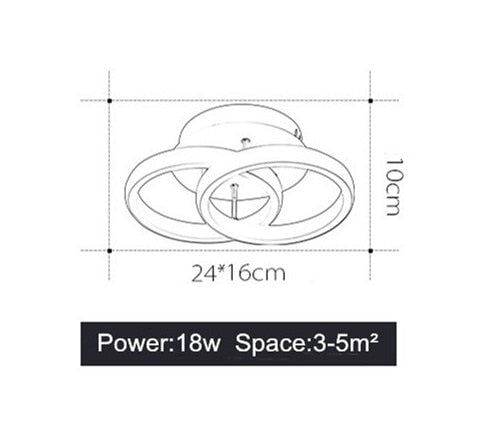 Modern Ceiling Lamp For Home Led Lustre White&Black Led Ceiling Light For Bedroom Corridor Light Balcony Lights Luminaires 18W