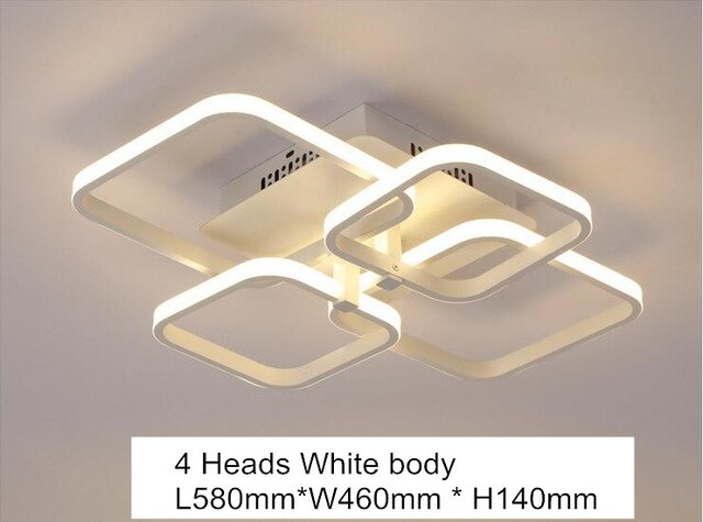 Modern Acylic Led Dimming Ceiling Chandelier Lamp Square LED Plafon  Light Fixtures lustre plafonnier with Remote for Home Decor