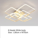 Modern Acylic Led Dimming Ceiling Chandelier Lamp Square LED Plafon  Light Fixtures lustre plafonnier with Remote for Home Decor
