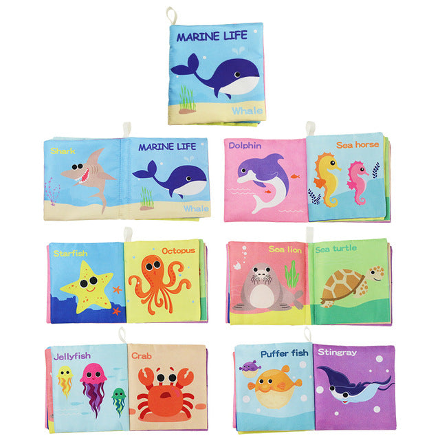 New Animal Cognition Infant Newborn Baby Soft Fabric Cloth Book Learning Educational Toys For Kids Baby Books 0-12 months