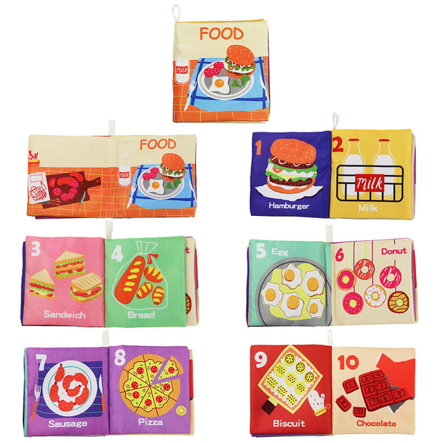 New Animal Cognition Infant Newborn Baby Soft Fabric Cloth Book Learning Educational Toys For Kids Baby Books 0-12 months