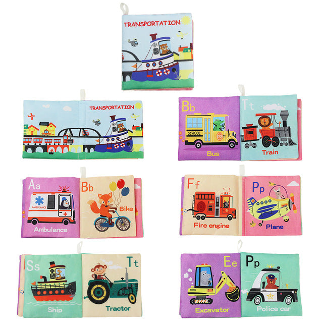 New Animal Cognition Infant Newborn Baby Soft Fabric Cloth Book Learning Educational Toys For Kids Baby Books 0-12 months