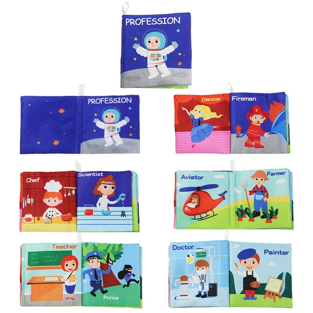 New Animal Cognition Infant Newborn Baby Soft Fabric Cloth Book Learning Educational Toys For Kids Baby Books 0-12 months