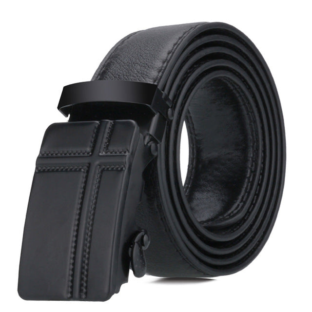 Men's automatic buckle Belt young people  fashion black simple buckle highgrade luxury Business belt Ceinture Homme p54