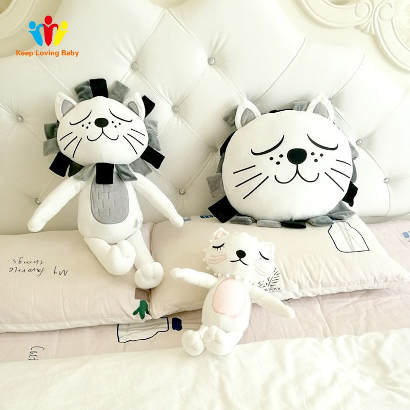 Baby Pillow Lion head pillow Children's room decoration doll Children soothe plush toys Infant Toddler Sleep Pillow