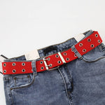 Adjustable All-Match punk belt Unisex Korean Style Canvas Belts for women men Vintage aesthetic long waistband students belt