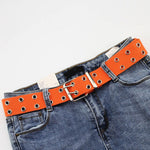 Adjustable All-Match punk belt Unisex Korean Style Canvas Belts for women men Vintage aesthetic long waistband students belt