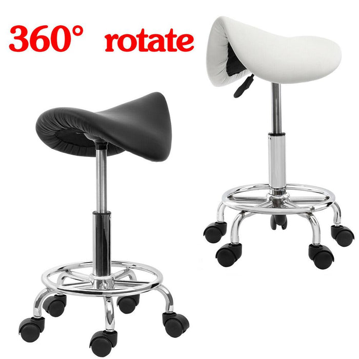 Yonntech Hydraulic Saddle Salon Stool Massage Chair Tattoo Facial Spa Office Lift for Beauty