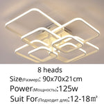 Square Circel Rings Ceiling Lights For Living Room Bedroom Home Modern Led Ceiling Lamp Fixtures lustre plafonnier dropshipping