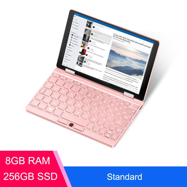 Pink Cat Laptop Notebook 8.4 inch Pocket Computer OneMix3s Netbook i3-10110Y 8G RAM 256GB SSD IPS Touch Screen Windows 10