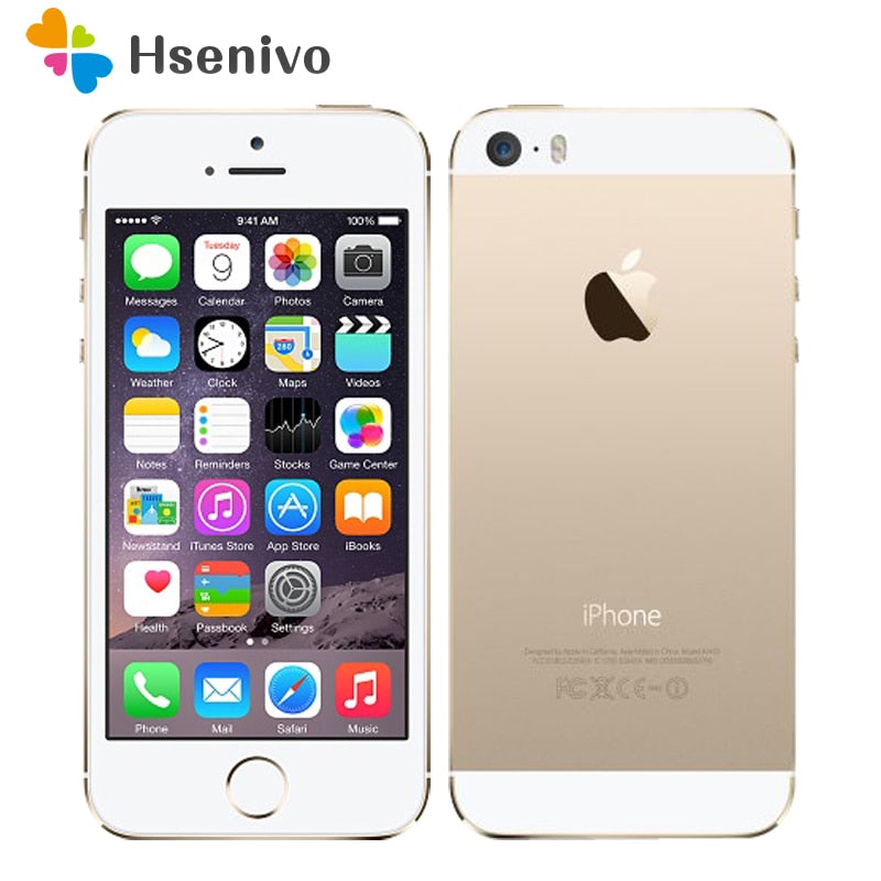 Apple iPhone 5S Original Cell Phones Dual Core 4" IPS Used Phone 8MP 1080P Smartphone GPS iPhone5s Unlocked Phone refurbished