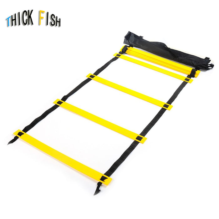 12 Rung 6M Football Training Speed Agility Ladder Black Straps Training Ladder Step Soccer Accessories hin section