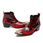 italian military dress boots steel pointed toe high heels western styles brown double buckle strap cowboy boots shoes man