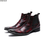 italian military dress boots steel pointed toe high heels western styles brown double buckle strap cowboy boots shoes man